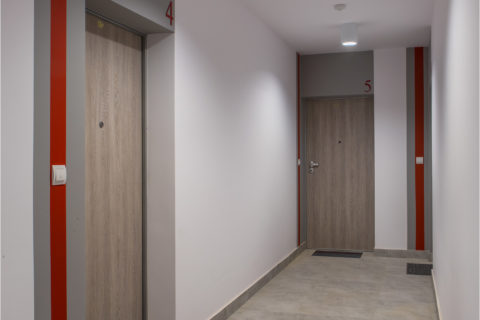 drzwi zewnętrzne Dierre i wycieraczki systemowe gotowe mieszkania stan deweloperski Comfort City Rubin