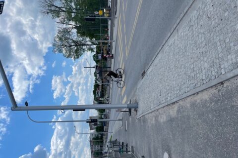 przystanek tramwajowy ul. Światowida maj 2021