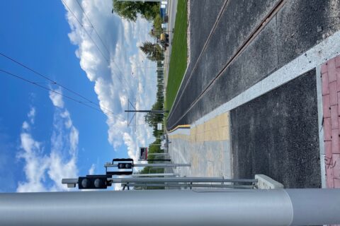 przystanek tramwajowy na ulicy Światowida maj 2021