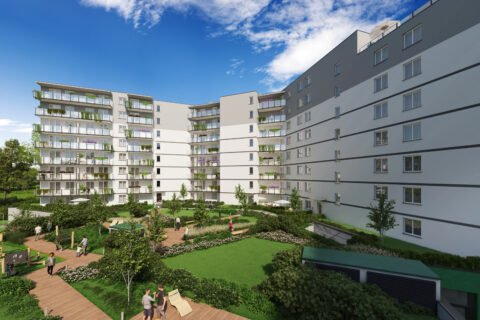 Comfort City Szmaragd widok ze zbliżeniem na patio